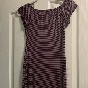 Off the shoulder mini t shirt dress